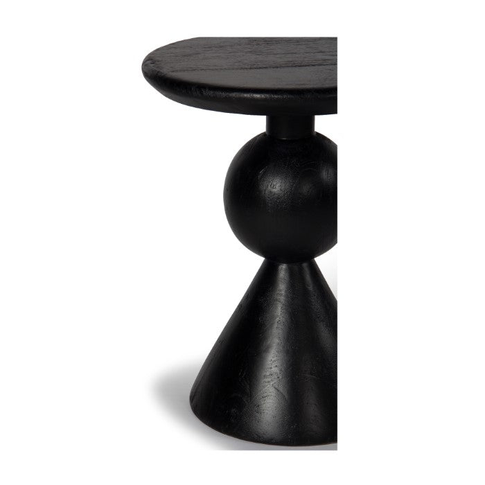 Geometric Vibe Solid Wood Cocktail Table - Charcoal