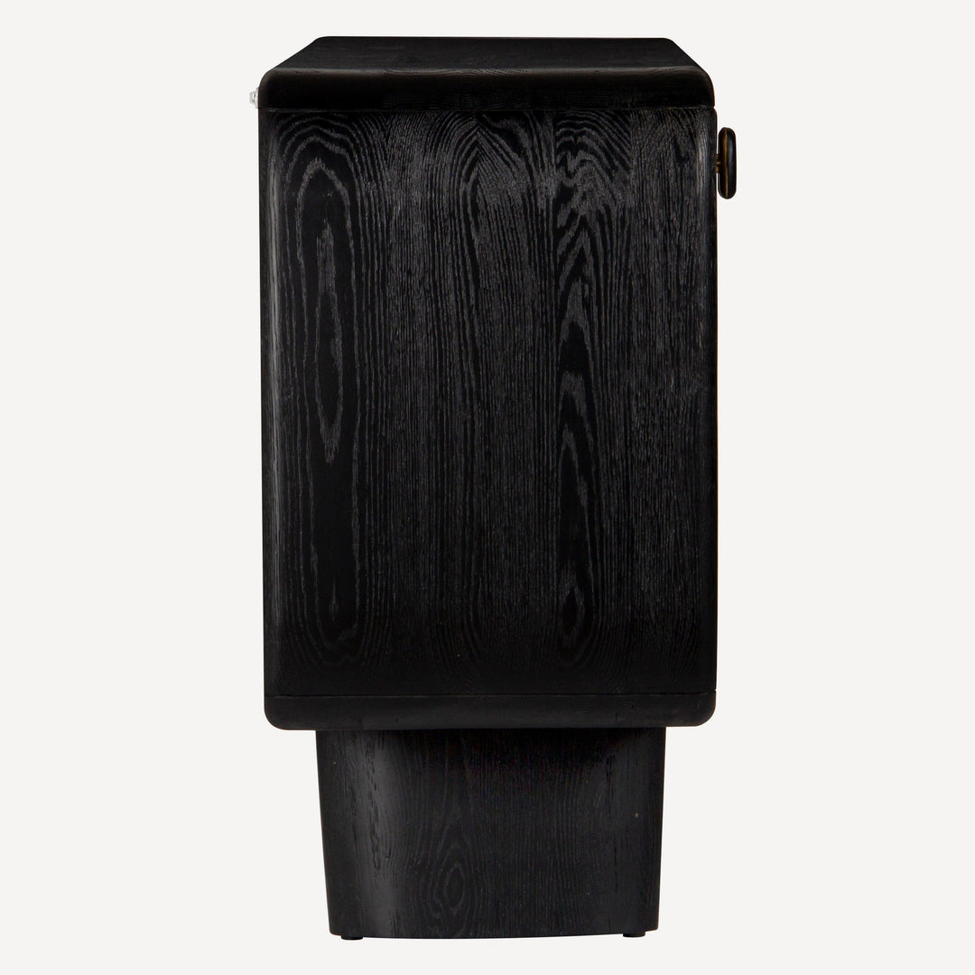 Monolithic White Oak Sculpture Sideboard - Charcoal Hues