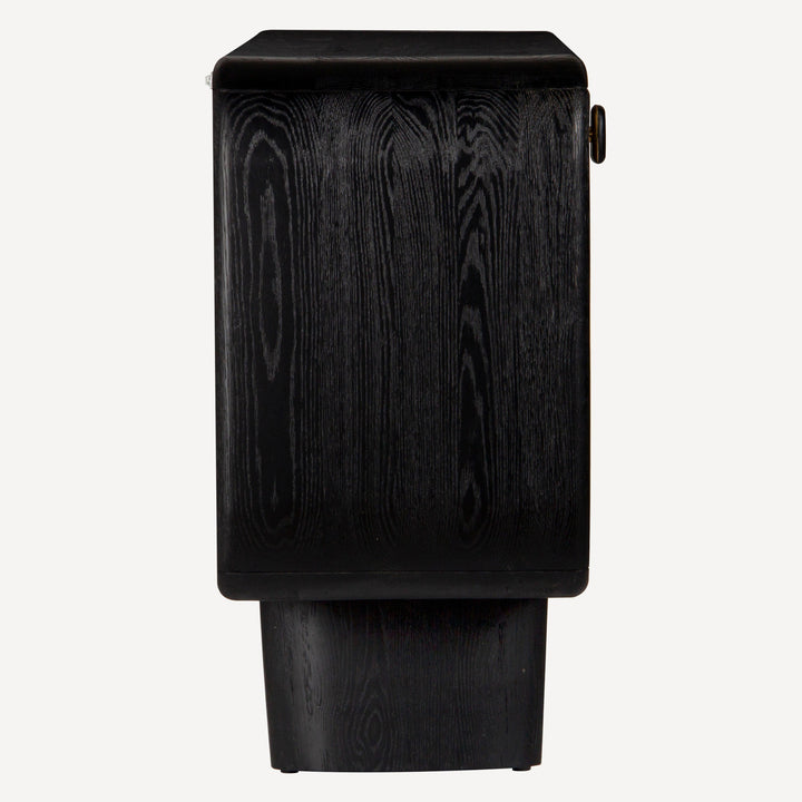 Monolithic White Oak Sculpture Sideboard - Charcoal Hues