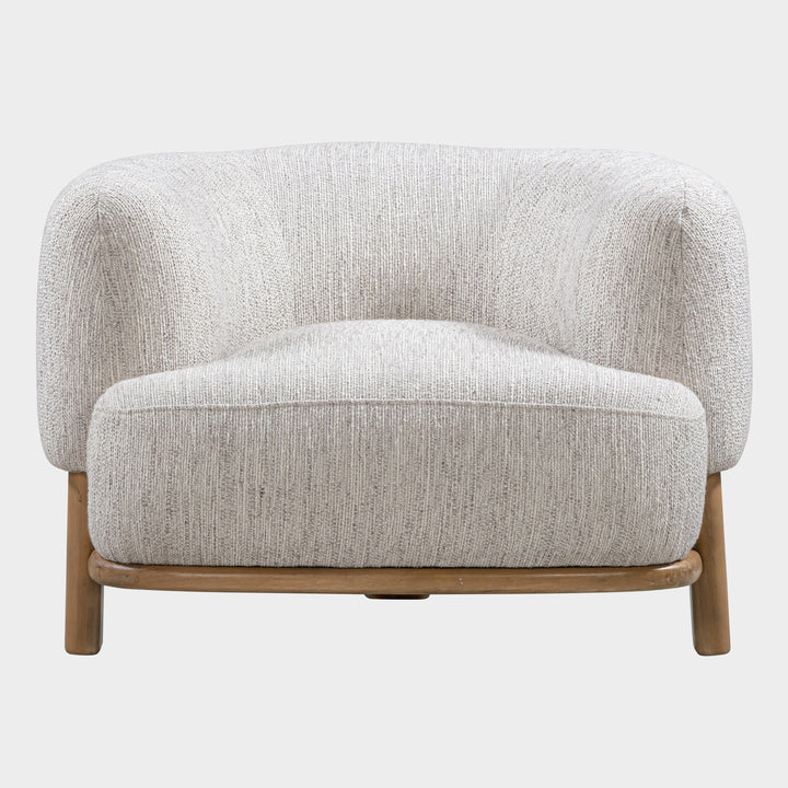 Modern Oak Whisper Chair - Sculpted Seating Elegance