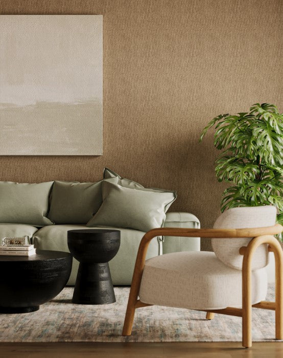 Relaxion Dry Honey Oak Lounger with White Boucle Upholstery