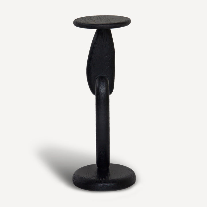 Asymmetric Oak Sculptural Drink Stand