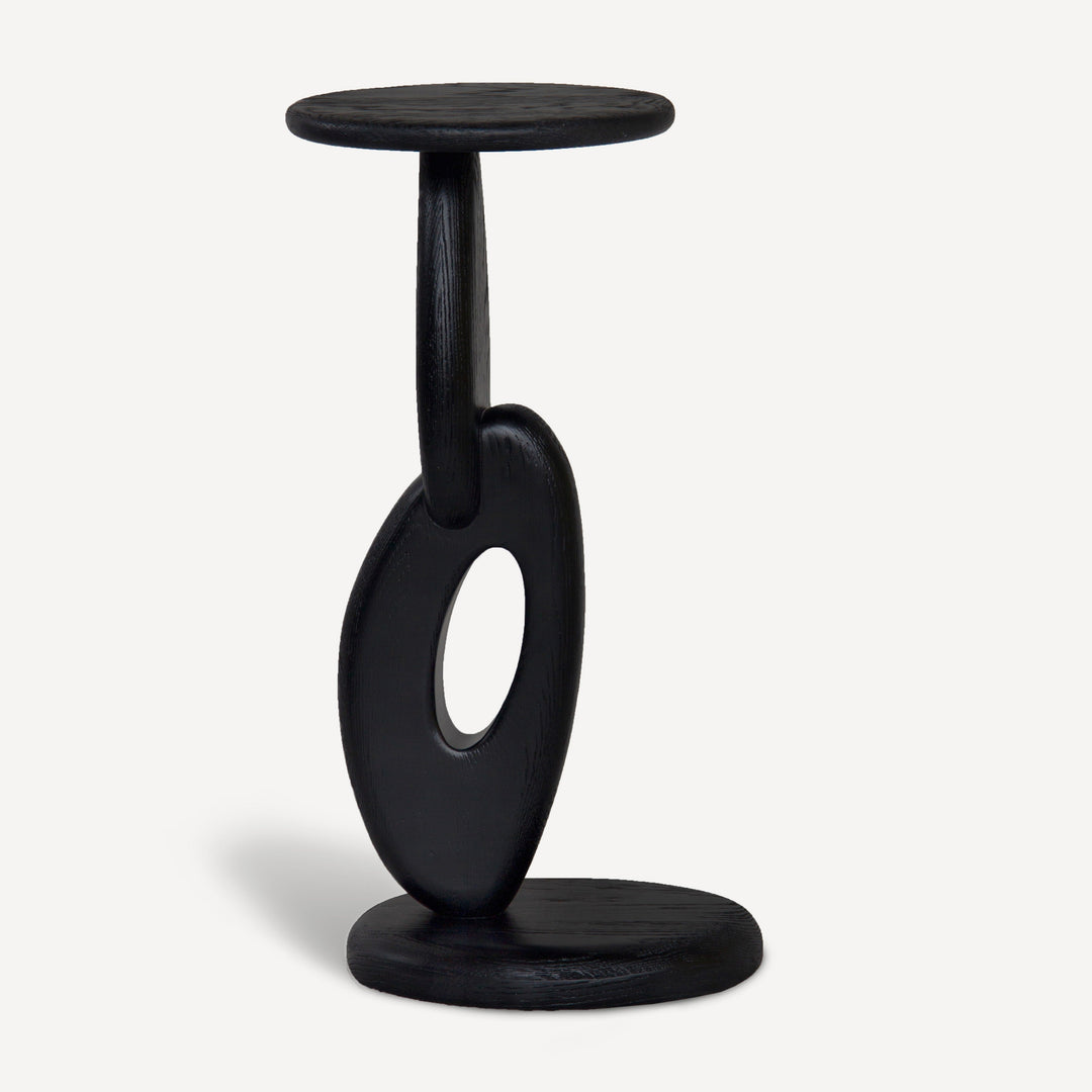 Asymmetric Oak Sculptural Drink Stand