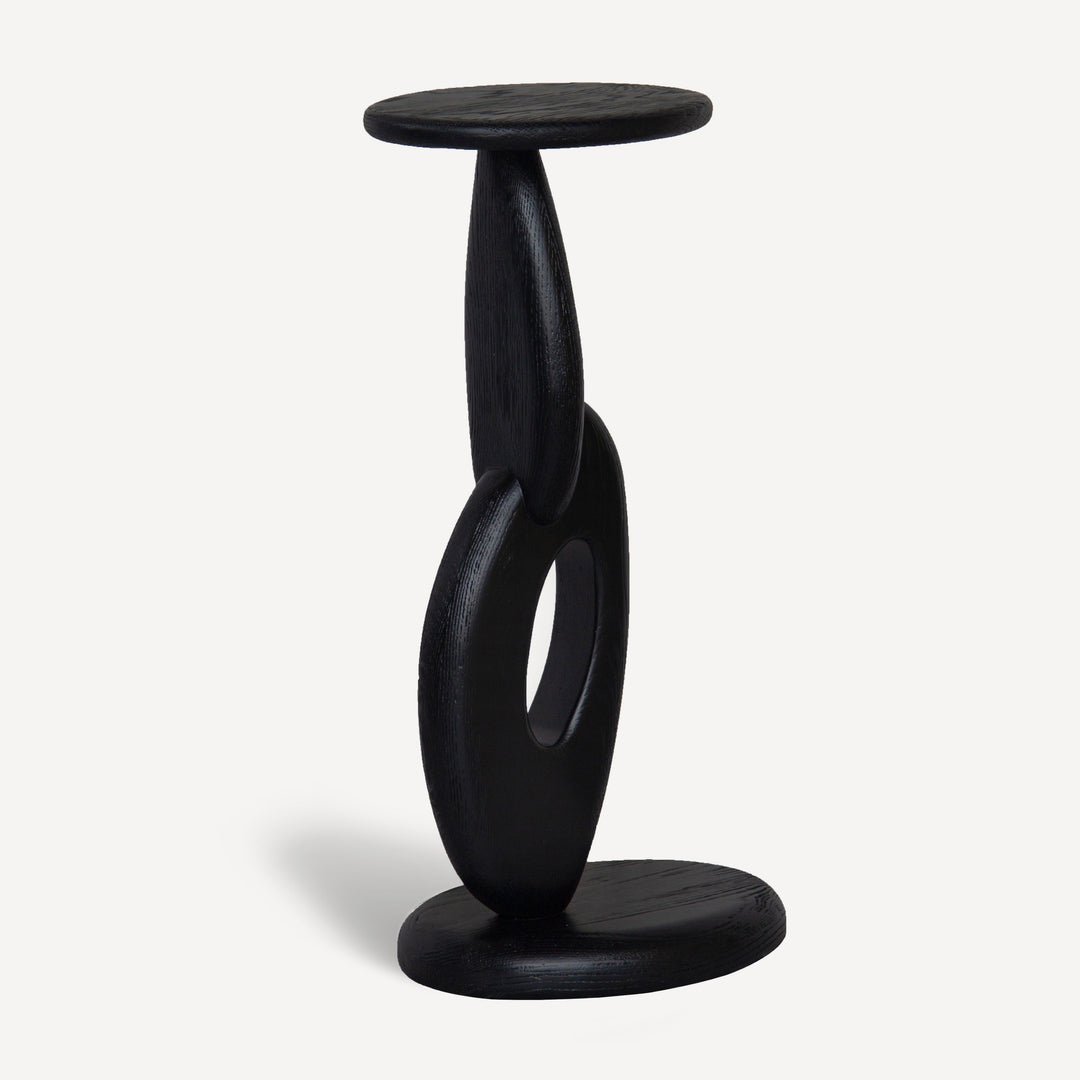 Asymmetric Oak Sculptural Drink Stand