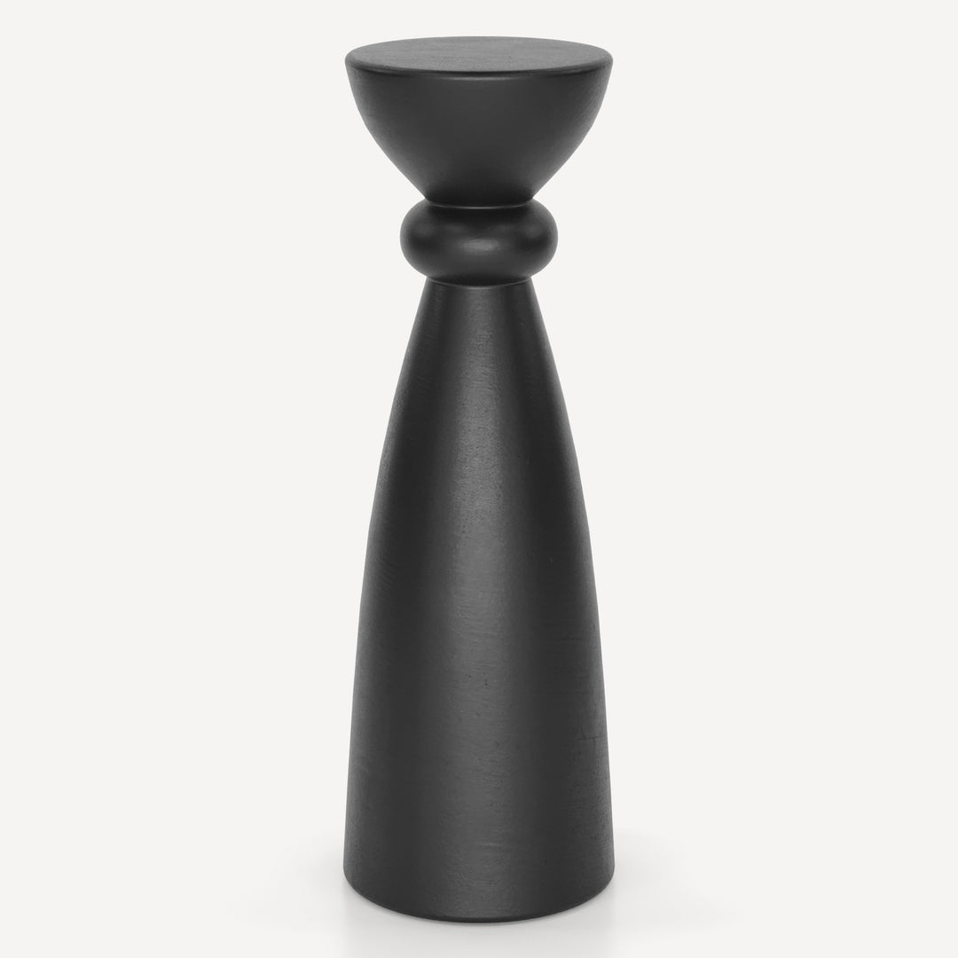 Modern Concrete Art Pedestal - Matte Black