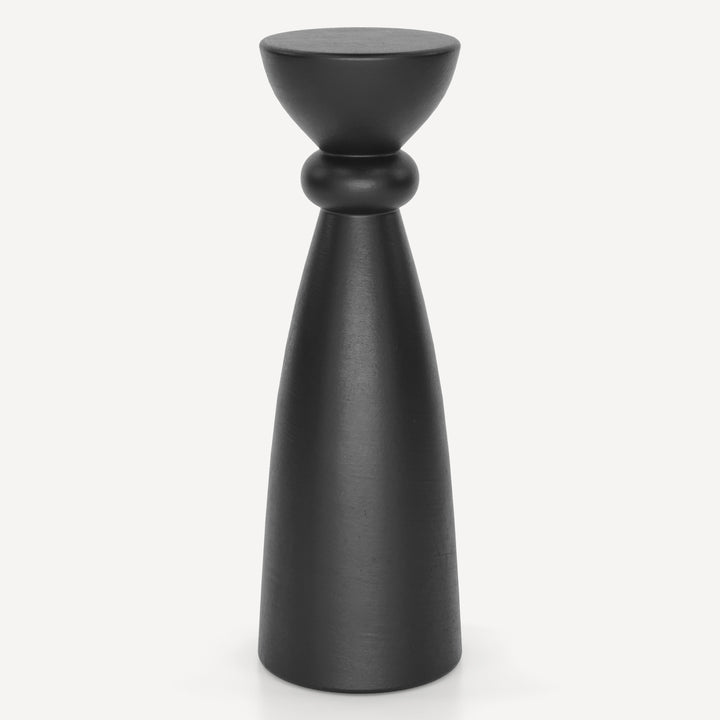 Modern Concrete Art Pedestal - Matte Black