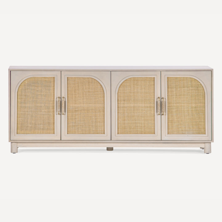 Timeless Cane-Door Oak Grain Sideboard