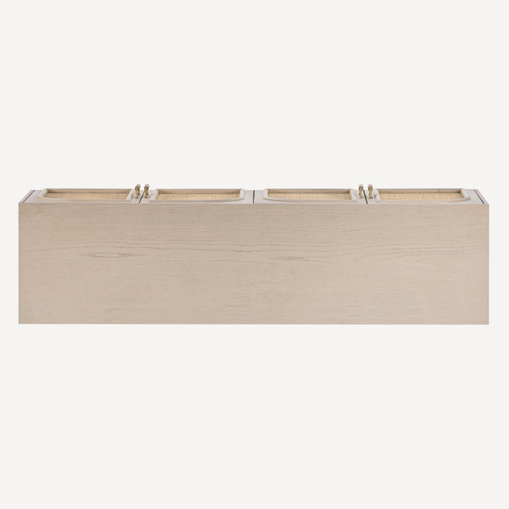 Timeless Cane-Door Oak Grain Sideboard