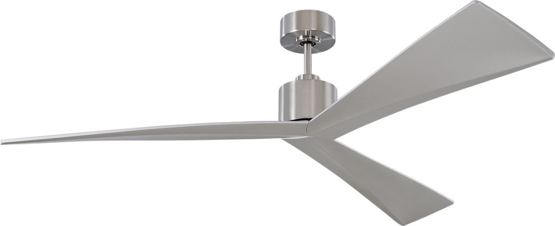 Adler 60 Ceiling Fan in Brushed Steel with Silver Blades