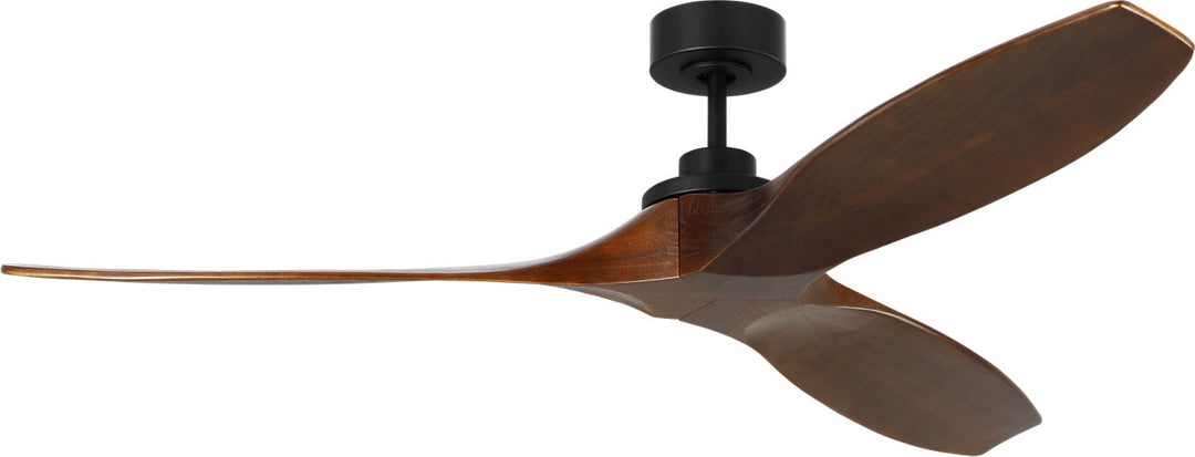 Collins Smart 60 Ceiling Fan in Midnight Black with Dark Walnut Blades