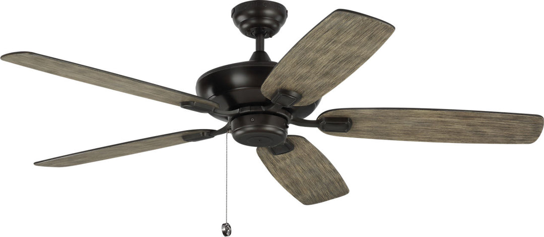 Colony 52 Ceiling Fan in with Light Grey Weathered Oak Blades Aged Pewter