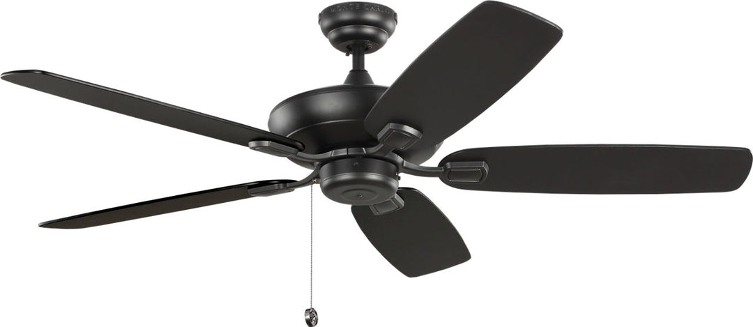 Colony 52 Ceiling Fan in Midnight Black with Midnight Black / American Walnut Reversible Blades