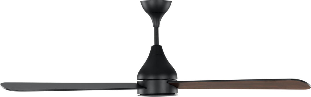 Streaming Smart 60 LED Ceiling Fan in with / American Walnut Reversible Blades and Light Kit Midnight Black