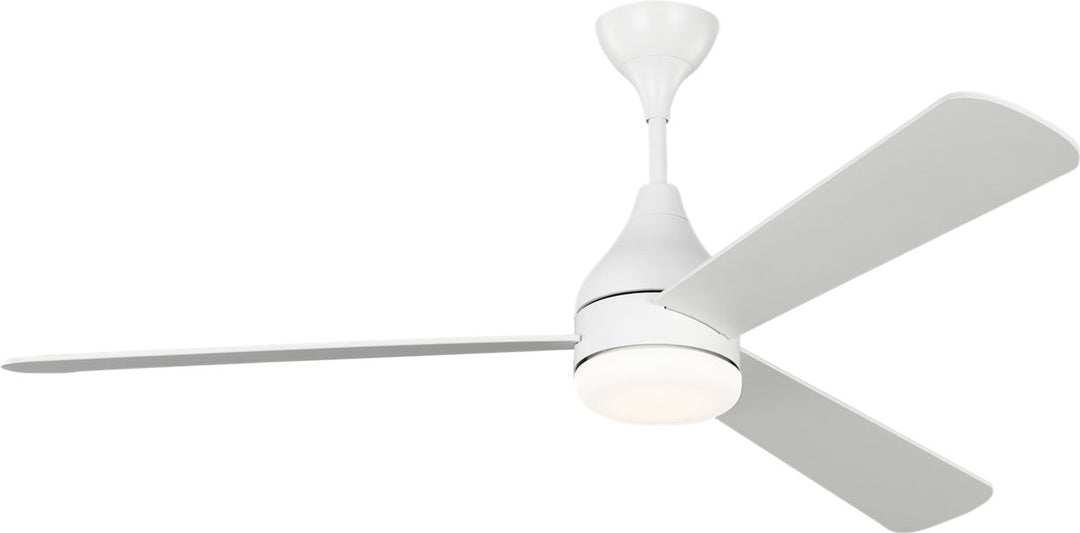 Streaming Smart 60 LED Ceiling Fan in Matte White with Matte White Blades and Light Kit