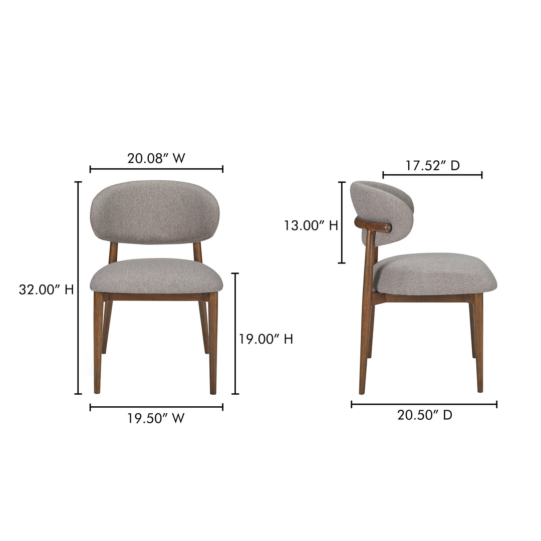 Vintage-Chic Wingback Dining Chair in Dark Espresso