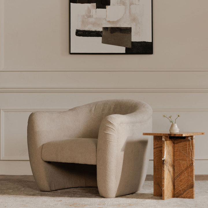 Boucle-Shearling Retro Fold Chair