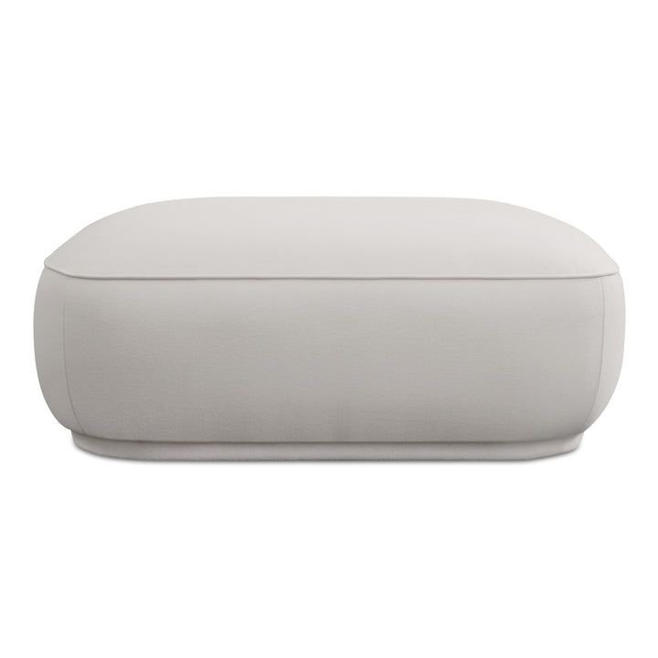Curvy Comfort Floater: Modern Ottoman with Stain Resistant Upgrade