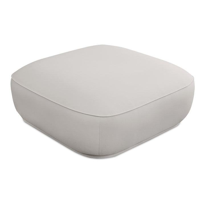 Curvy Comfort Floater: Modern Ottoman with Stain Resistant Upgrade