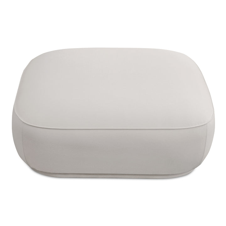 Curvy Comfort Floater: Modern Ottoman with Stain Resistant Upgrade