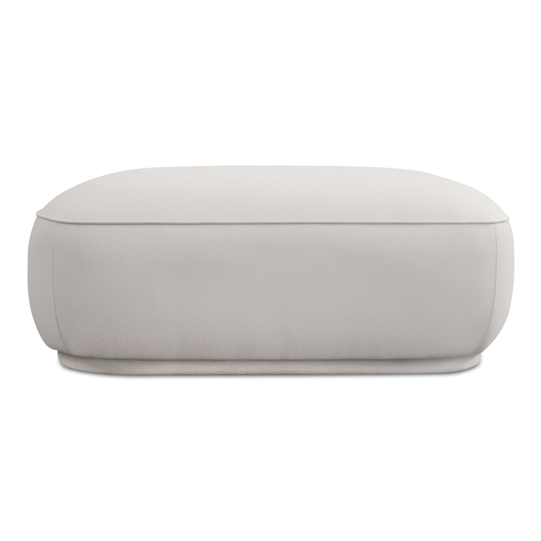 Curvy Comfort Floater: Modern Ottoman with Stain Resistant Upgrade