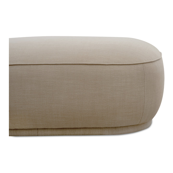 Curvy Comfort Floater: Modern Ottoman with Stain Resistant Upgrade