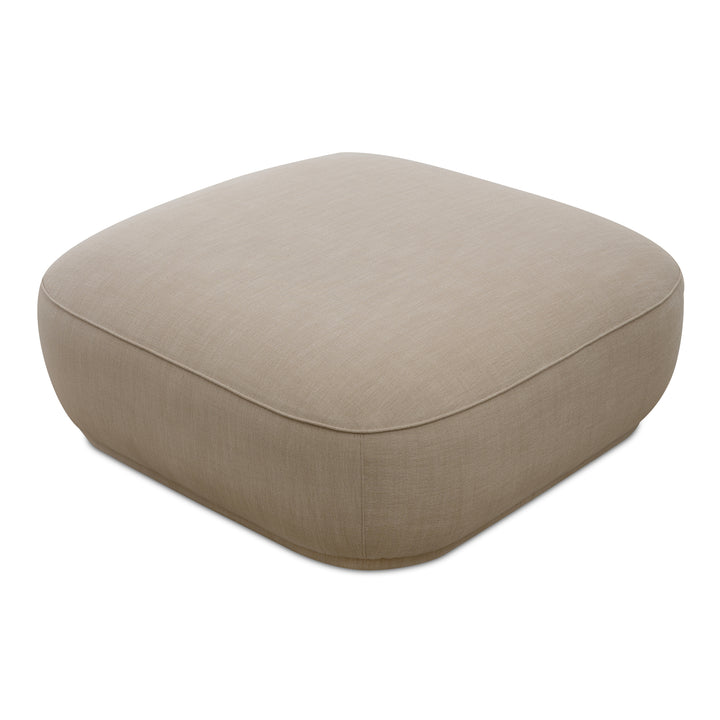 Curvy Comfort Floater: Modern Ottoman with Stain Resistant Upgrade