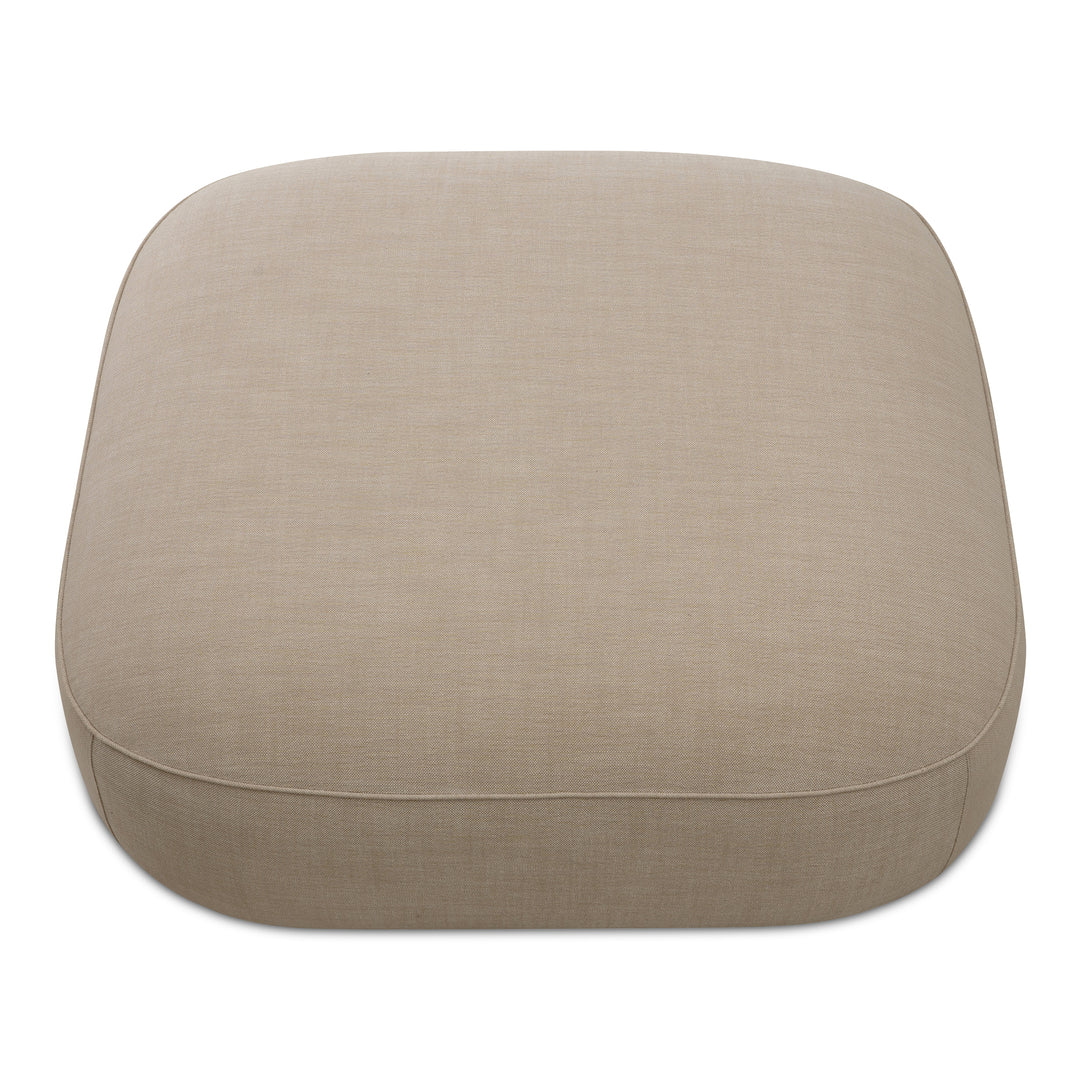 Curvy Comfort Floater: Modern Ottoman with Stain Resistant Upgrade