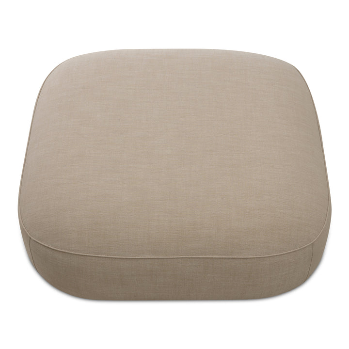 Curvy Comfort Floater: Modern Ottoman with Stain Resistant Upgrade