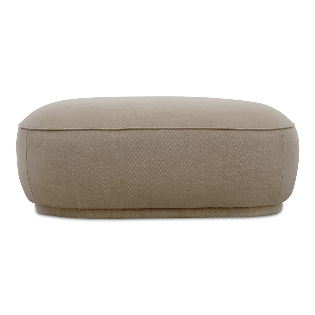 Curvy Comfort Floater: Modern Ottoman with Stain Resistant Upgrade