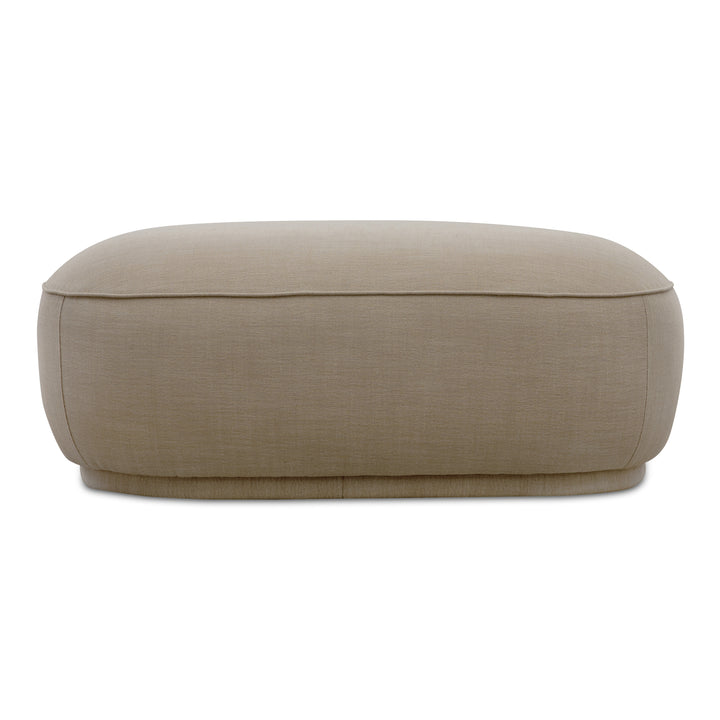 Curvy Comfort Floater: Modern Ottoman with Stain Resistant Upgrade