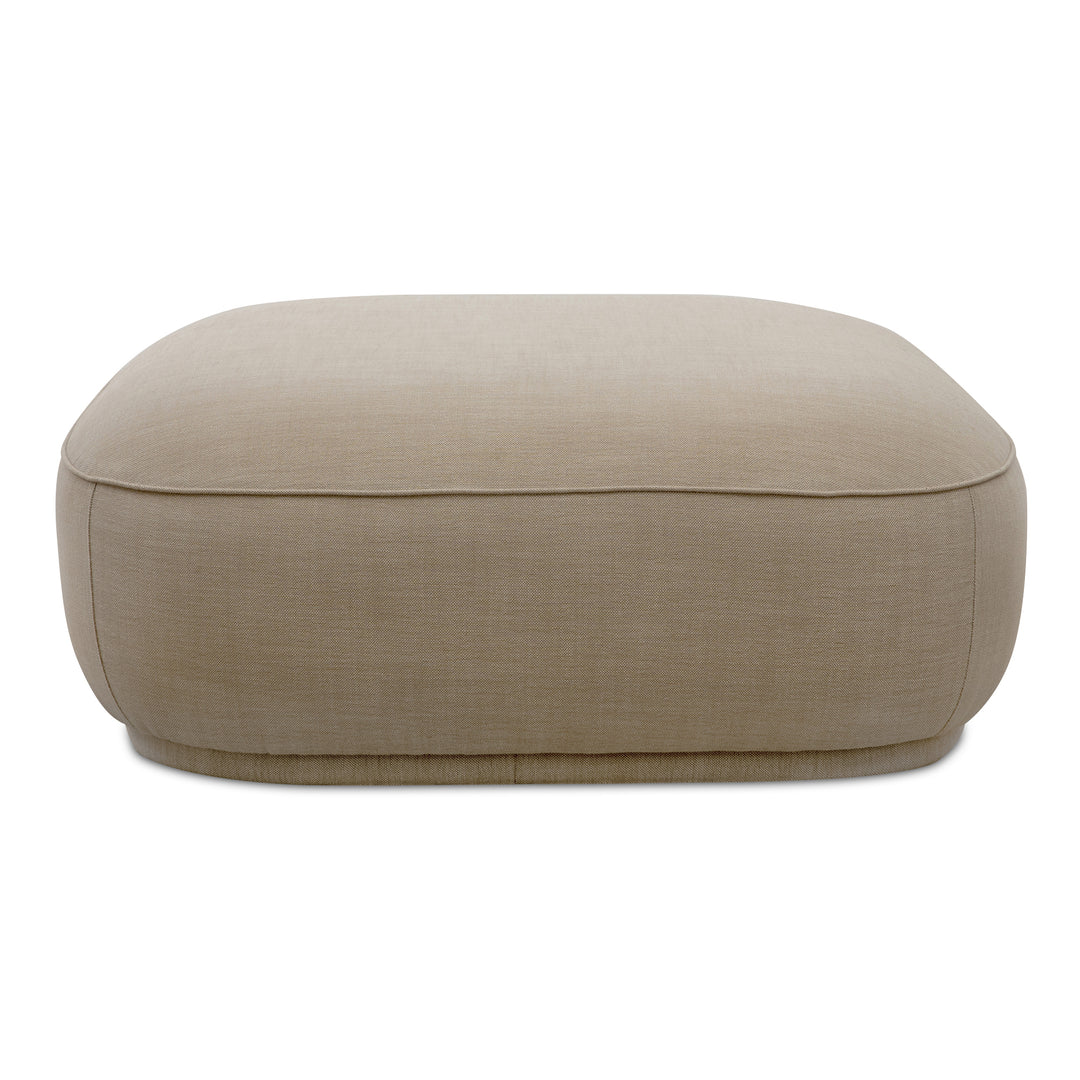 Curvy Comfort Floater: Modern Ottoman with Stain Resistant Upgrade
