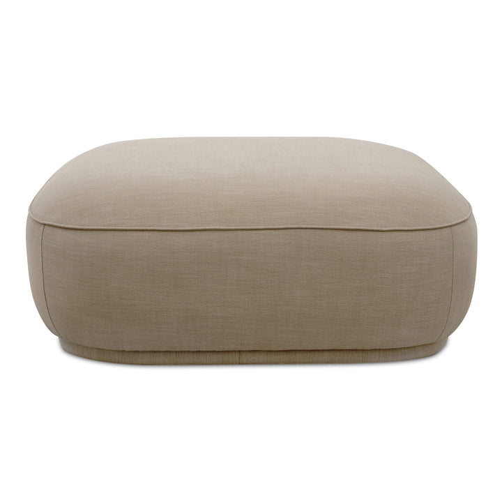 Curvy Comfort Floater: Modern Ottoman with Stain Resistant Upgrade
