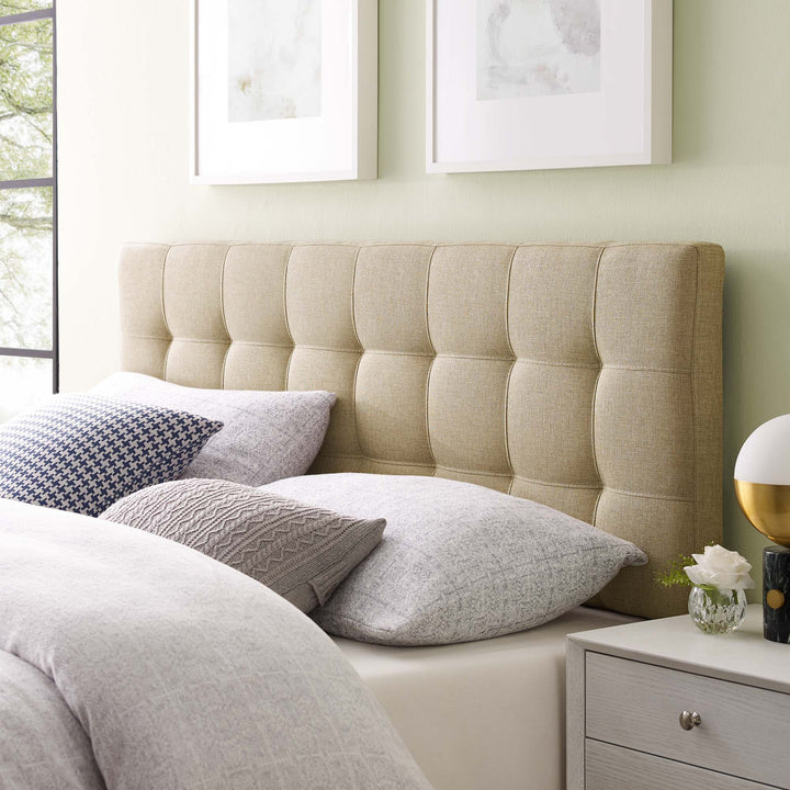 Ilea Upholstered Gray Headboard - Queen