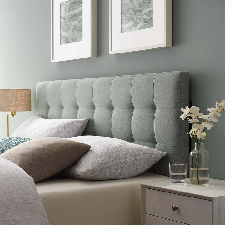 Luxe Upholstered Fabric King Headboard