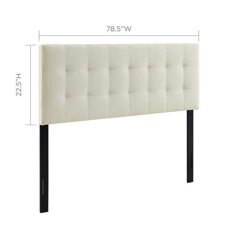 Luxe Upholstered Fabric King Headboard