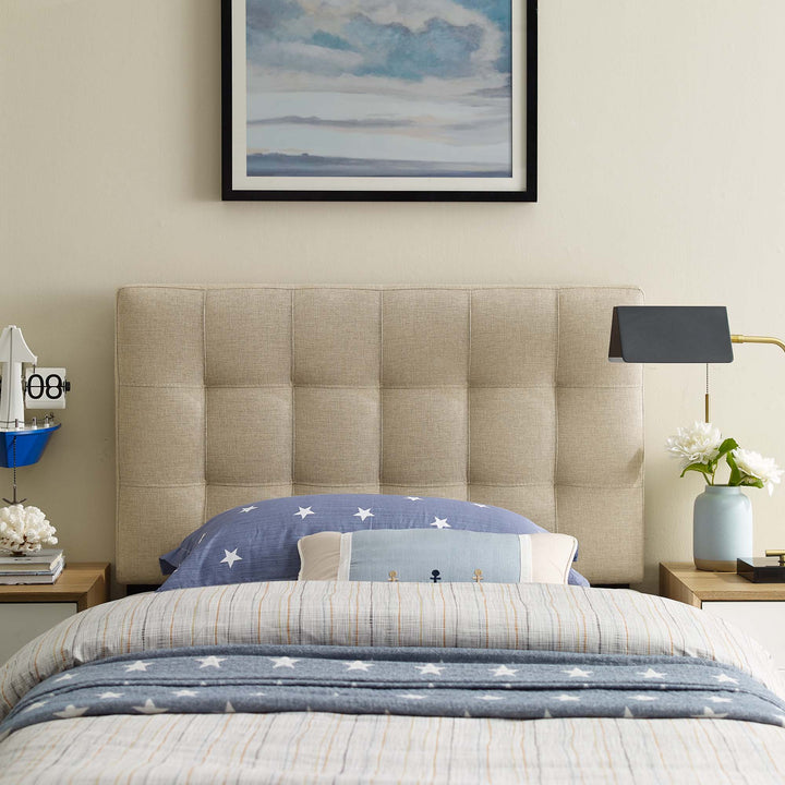 Luna Upholstered Fabric Twin Headboard