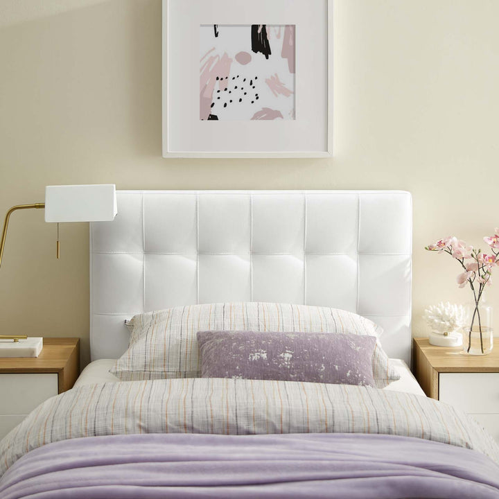 Luna Upholstered Vinyl Twin Headboard