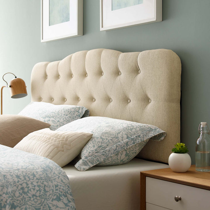 Amelia Upholstered Fabric Queen Headboard