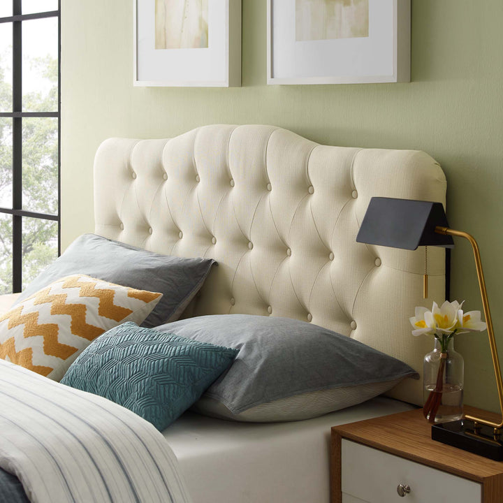 Amelia Upholstered Fabric Queen Headboard