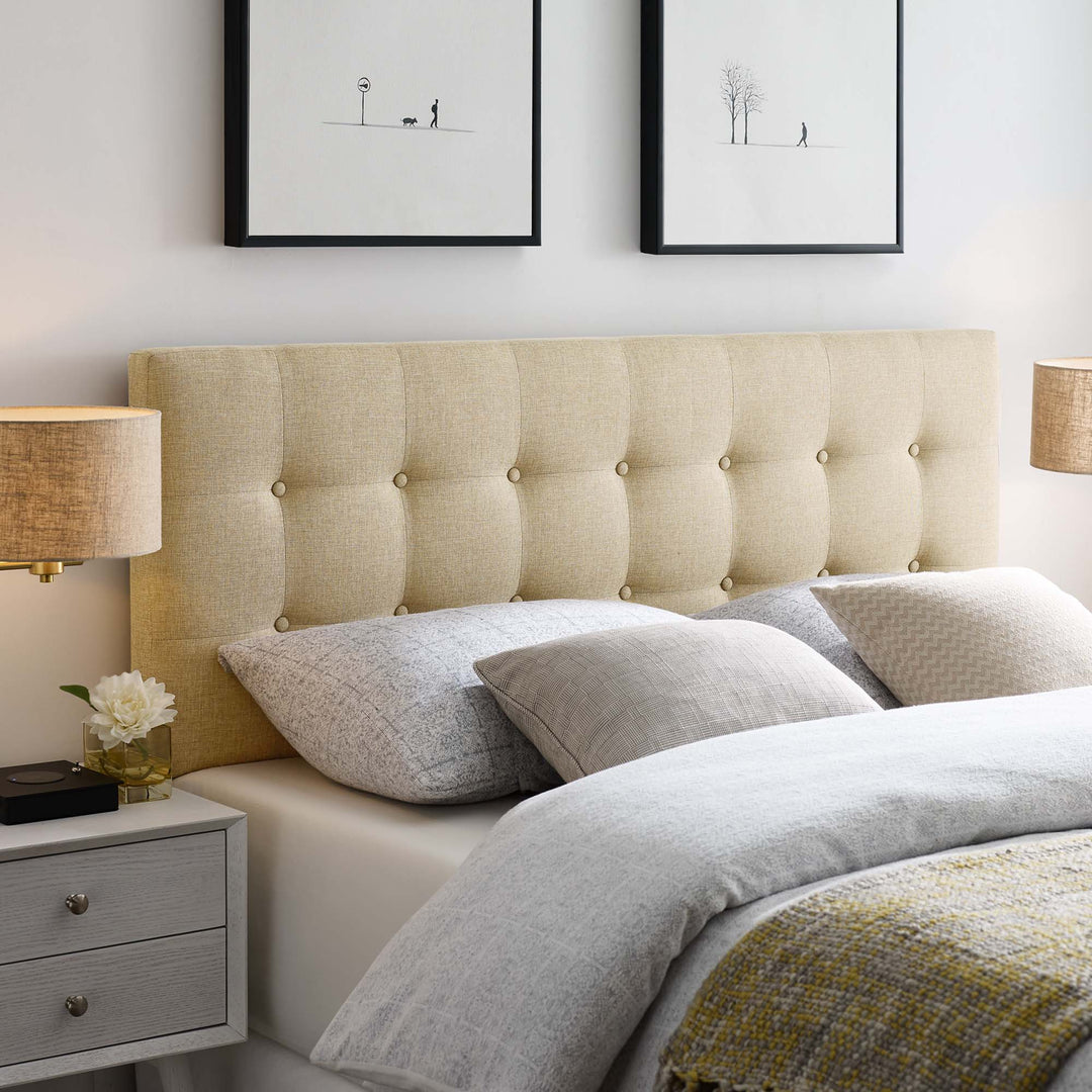 Evelyn Upholstered Fabric Queen Headboard