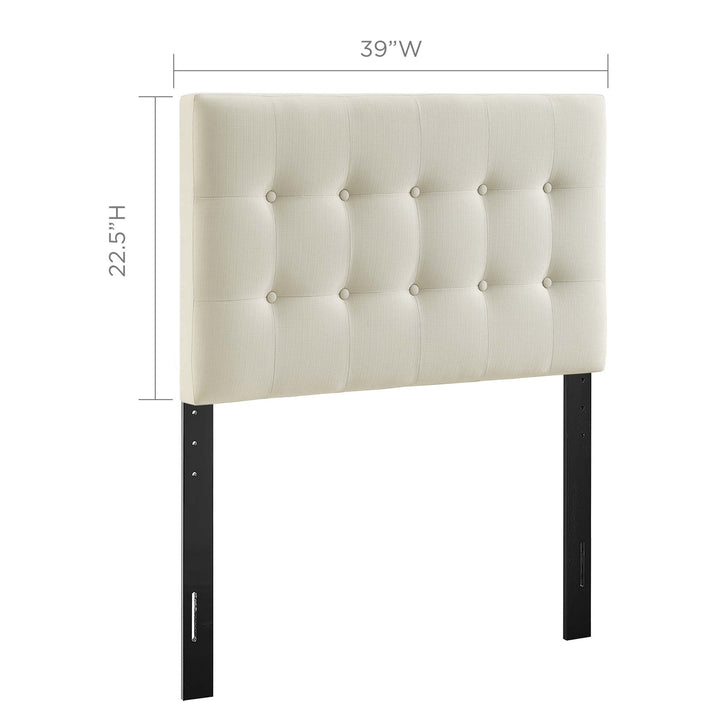 Evelyn Upholstered Fabric Twin Headboard