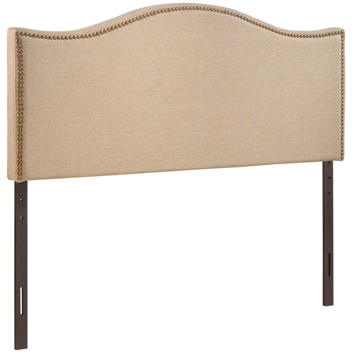 Chic Nailhead Upholstered Queen Headboard