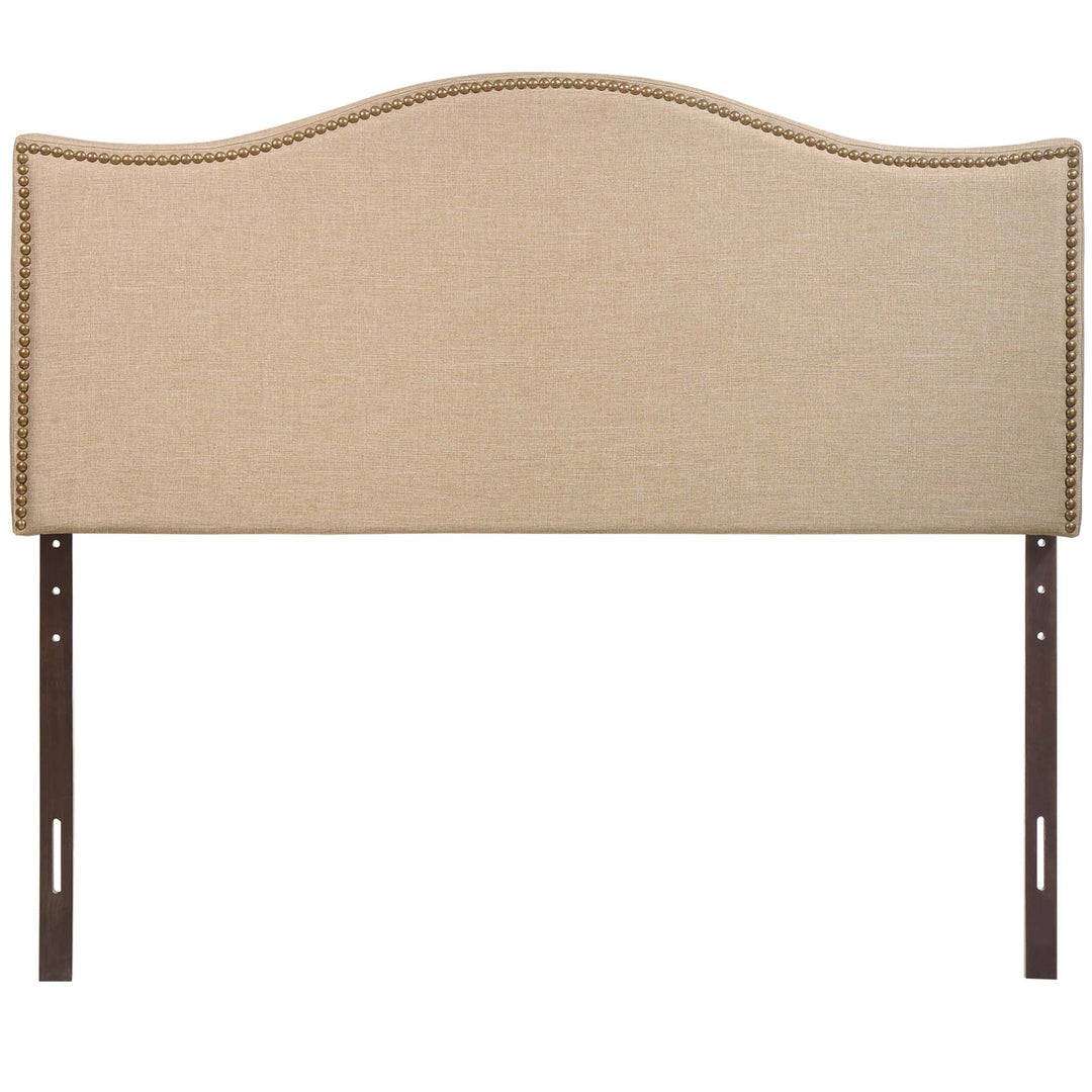 Chic Nailhead Upholstered Queen Headboard