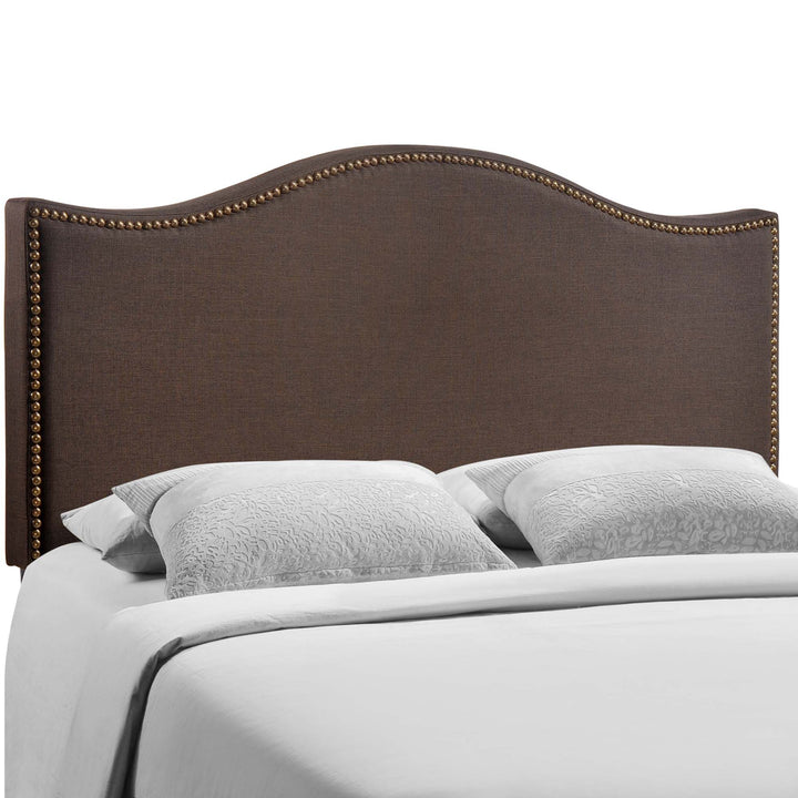 Chic Nailhead Upholstered Queen Headboard