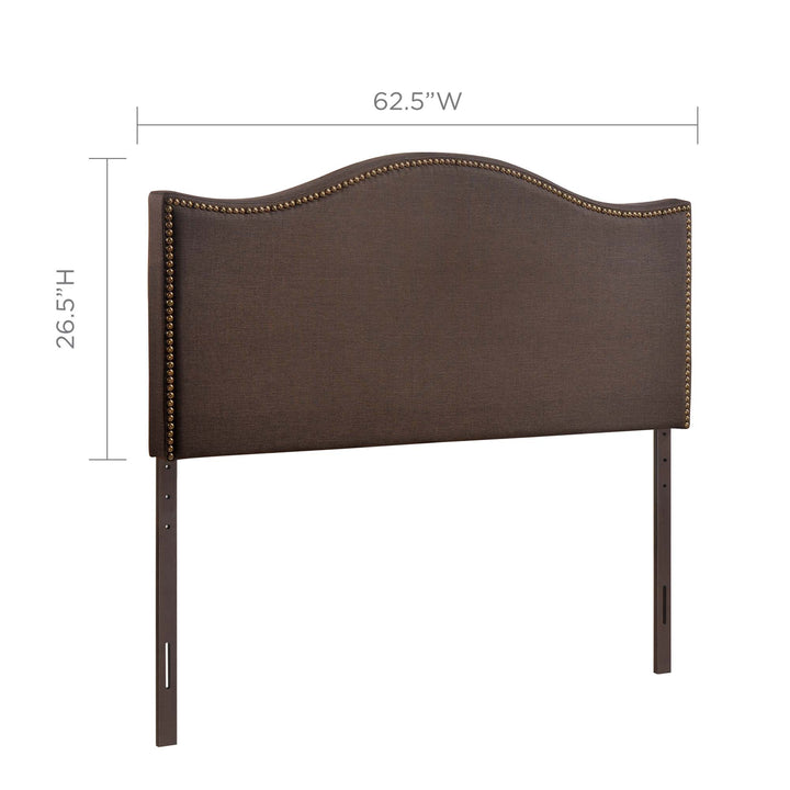 Chic Nailhead Upholstered Queen Headboard