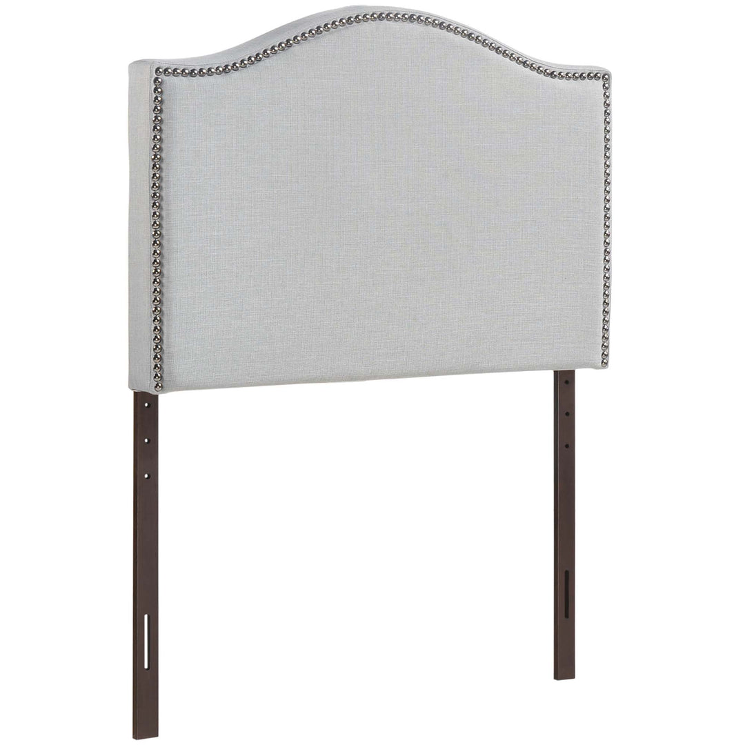 Curved Nailhead Upholstered Twin Headboard