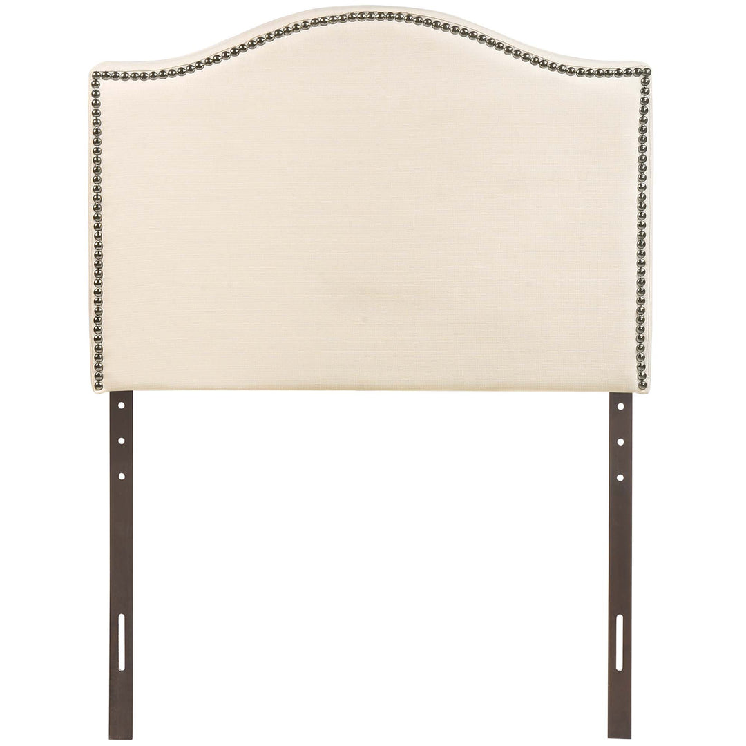 Curved Nailhead Upholstered Twin Headboard