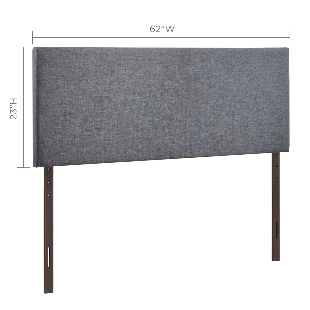 Reign Gray Upholstered Headboard - Queen