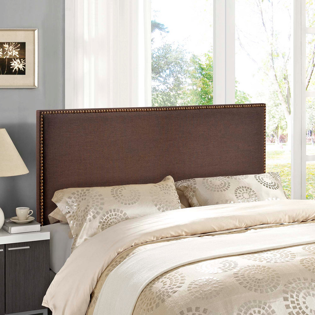 Regalia Nailhead Upholstered Queen Headboard