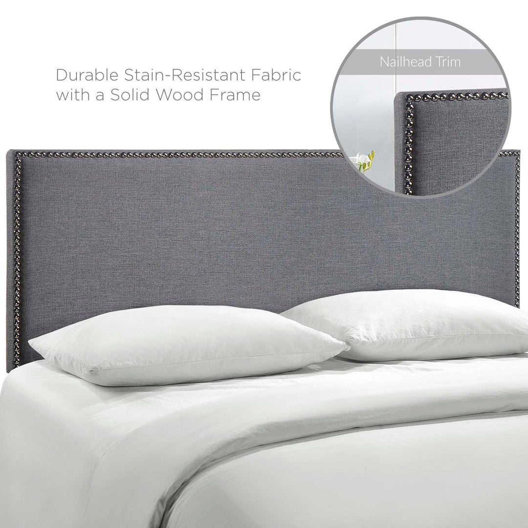 Regalia Nailhead Upholstered Queen Headboard